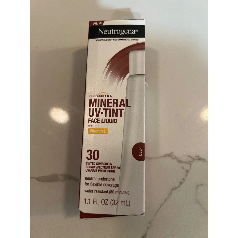 Neutrogena Purescreen Mineral UV-Tint Face Liquid SPF 30 Deep 1.1oz Sunscreen
